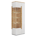 Шкаф-витрина двухдверная с белым глянцевым фасадом Grace of Furniture варинант исполнения - 1 | Loft Concept в Саратове