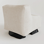 Кресло Cannes с мягкой обивкой букле молочного цвета  варинант исполнения - 3 | Loft Concept в Саратове