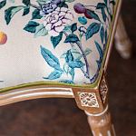 Стул из массива бука бежевый с изображением птиц в саду Beige Green Chinoiserie Blue Bird Chair варинант исполнения - 4 | Loft Concept в Саратове