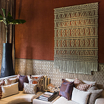 Панно на стену плетеное Макраме бежевый цвет  варинант исполнения - 9 | Loft Concept в Саратове