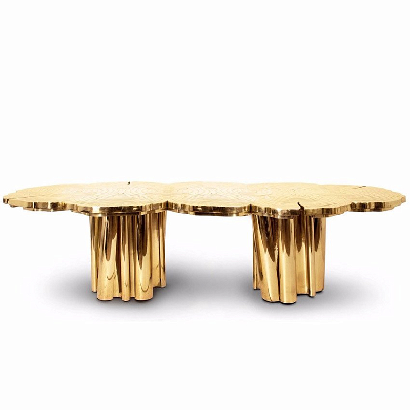 Обеденный стол Fortuna dining table by Boca do lobo Глянцевое золото Обеденный стол Fortuna dining table by Boca do lobo Глянцевое золото в Саратове | Loft Concept