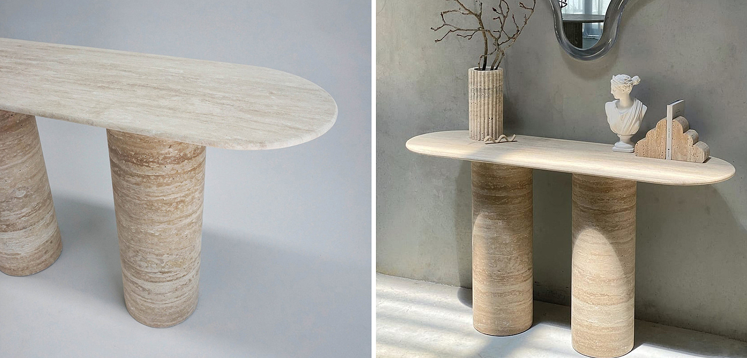 Консоль LA PARADIS Console TABLE Traverten Консоль LA PARADIS Console TABLE Traverten - Loft-Concept в Саратове