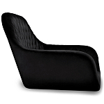 Барный стул со спинкой и подлокотниками на 4-х деревянных ножках Douglas Rhombus Черный Велюр варинант исполнения - 2 | Loft Concept в Саратове