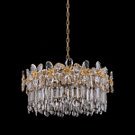 Люстра круглая с декоративными элементами в виде крупных хрустальных цветов Palace Gardens варинант исполнения - 1 | Loft Concept в Саратове