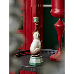 Подсвечник в виде кошки из фарфора с бронзовыми элементами Paradise Cat варинант исполнения - 5 | Loft Concept в Саратове