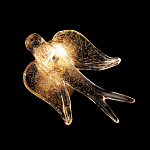 Бра с прозрачной стеклянной фигуркой птички Serip Voa варинант исполнения - 6 | Loft Concept в Саратове