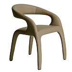 Стул обеденный бежевый из экокожи Unique Futuristic Chair варинант исполнения - 1 | Loft Concept в Саратове