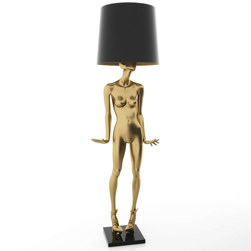 Лампа MANNEQUIN LAMP с абажуром модельный позинг Глянцевый черный Черный матовый Глянцевый белый Белый матовый Серый матовый Золотой Красный в Саратове | Loft Concept 