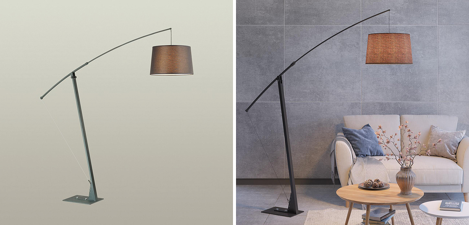 Торшер Floor Lamp Colin black Торшер Floor Lamp Colin black - Loft-Concept в Саратове