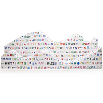 Дизайнерский модульный диван волнистой формы с цветным принтом Poltronova Superonda Sofa варинант исполнения - 41 | Loft Concept в Саратове