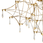 Потолочный светильник с тонкой металлической конструкцией цвета золото Quasar варинант исполнения - 3 | Loft Concept в Саратове