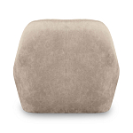 Барный стул со спинкой и подлокотниками на 4-х коричневых деревянных ножках Бежевый Велюр Ava Charm варинант исполнения - 3 | Loft Concept в Саратове