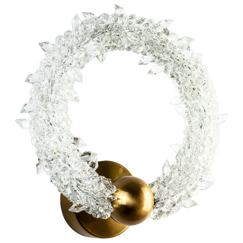 Бра кольцо с кристаллами из хрусталя Gilbertine Crystals Ring Wall Lamp Прозрачное Стекло Латунь Бра кольцо с кристаллами из хрусталя Gilbertine Crystals Ring Wall Lamp Прозрачное Стекло Латунь в Саратове | Loft Concept