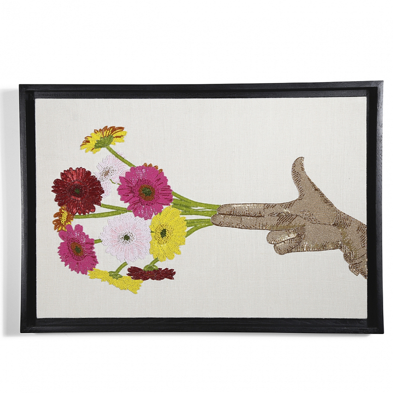 Панно Jonathan Adler FLOWER BEADED WALL ART Мульти Панно Jonathan Adler FLOWER BEADED WALL ART Мульти в Саратове | Loft Concept