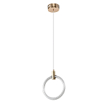 Подвесной светильник светодиодный в виде кольца Lighting Rings Gold варинант исполнения - 1 | Loft Concept в Саратове