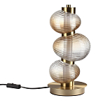 Настольная лампа с 3-мя рифлеными стеклянными шарами Marcelh Light варинант исполнения - 1 | Loft Concept в Саратове