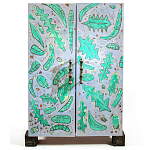 Премиальный Шкаф Defoliation двухстворчатый роспись зеленые листья  варинант исполнения - 2 | Loft Concept в Саратове