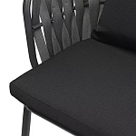 Стул мягкий с декором в виде плетеных лент на спинке и подлокотниках Semicircular Chair Decorated with Ribbons варинант исполнения - 11 | Loft Concept в Саратове