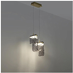 Подвесной светильник волнистой формы из фактурного стекла Wave варинант исполнения - 9 | Loft Concept в Саратове