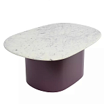 Журнальный столик овальный с мраморной столешницей Decor Showcase варинант исполнения - 1 | Loft Concept в Саратове