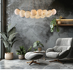 Люстра подвесная круглая с сферическими плафонами из натурального камня Glowing Spheres варинант исполнения - 8 | Loft Concept в Саратове