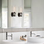 Бра для ванных комнат с прозрачным стеклянным плафоном в форме цилиндра Hinkley варинант исполнения - 8 | Loft Concept в Саратове