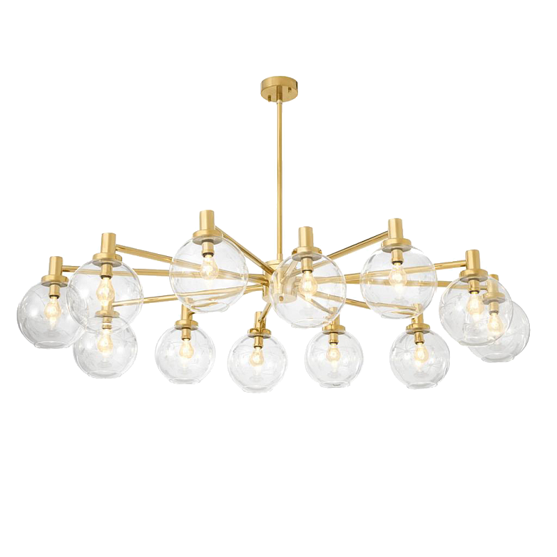 Люстра Chandelier Selva Золотой Прозрачное Стекло в Саратове | Loft Concept 