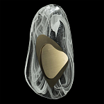 Бра овальное из стекла с золотым элементом Flow Texture  варинант исполнения - 8 | Loft Concept в Саратове