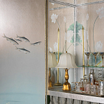 Обои ручная роспись Jakuchu Original colourway on Tarnished Silver gilded paper варинант исполнения - 3 | Loft Concept в Саратове