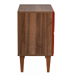 Тумба прикроватная красная из массива бука с 2-мя ящиками Wenge Light варинант исполнения - 2 | Loft Concept в Саратове