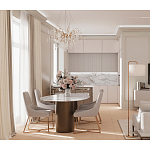 Торшер с белым тканевым абажуром на мраморном основании Cconcise варинант исполнения - 3 | Loft Concept в Саратове