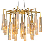 Люстра со стеклянными цилиндрическими плафонами Luminous Cylinders Amber варинант исполнения - 3 | Loft Concept в Саратове