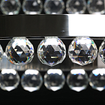 Люстра с двумя кольцами цвета хром и прозрачными хрустальными шарами по периметру Sacramento Transparent Balls Chandelier варинант исполнения - 7 | Loft Concept в Саратове