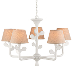 Люстра с белым каркасом и тканевыми абажурами Natural Stems варинант исполнения - 1 | Loft Concept в Саратове