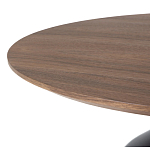 Столик журнальный с круглой деревянной столешницей на черном фактурном основании Bourgeon варинант исполнения - 1 | Loft Concept в Саратове