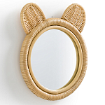 Зеркало из ротанга в форме головы медведя Wicrer Furniture варинант исполнения - 2 | Loft Concept в Саратове