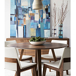 Обеденный стол круглый с изогнутыми ножками Godenza Round V Table варинант исполнения - 3 | Loft Concept в Саратове