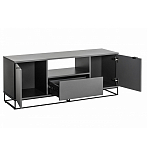 ТВ-тумба цвета графит с  2-мя дверцами и ящиком Strict Lines варинант исполнения - 3 | Loft Concept в Саратове
