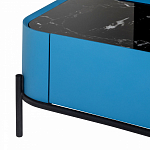 Тумба прикроватная чёрно-голубая с  ящиком Blue Cabinet варинант исполнения - 4 | Loft Concept в Саратове