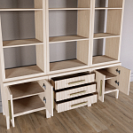 Модульный стеллаж Primo из трех составных элементов Светлый дуб варинант исполнения - 4 | Loft Concept в Саратове