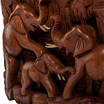 Панно из дерева пирамида из слонов Panel With Animals варинант исполнения - 3 | Loft Concept в Саратове