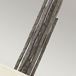 Люстра подвесная с широким белым текстильным абажуром и вертикальными декоративными элементами Hinkley варинант исполнения - 9 | Loft Concept в Саратове