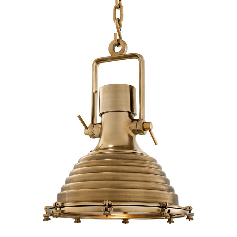 Люстра Lamp Maritime Brass Латунь Античная полированная Прозрачное Стекло в Саратове | Loft Concept 