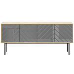 Длинная тумба с зеркальным декором Serena варинант исполнения - 6 | Loft Concept в Саратове