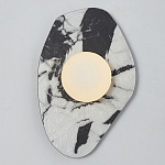 Бра с каменным основанием и плафоном из стекла в форме шара Shaw Marble Lighting варинант исполнения - 4 | Loft Concept в Саратове