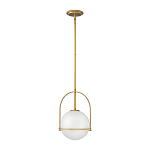 Подвесной светильник с белым плафоном в форме шара в арочной подвеске Hinkley варинант исполнения - 10 | Loft Concept в Саратове