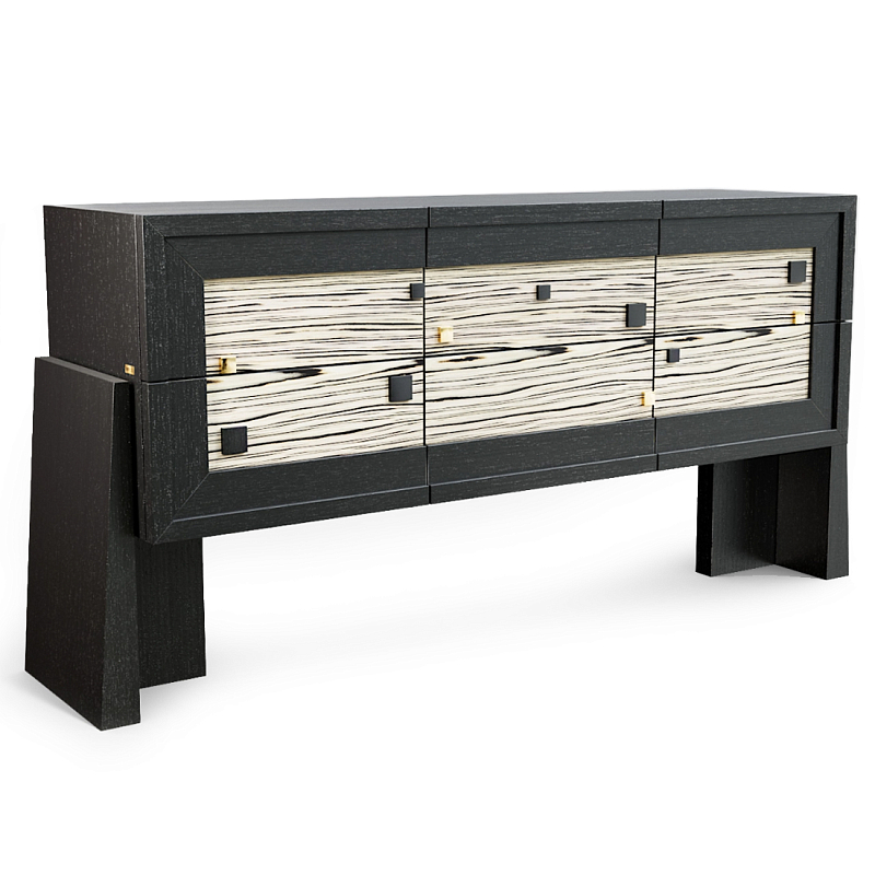 Дизайнерский Комод Tlaloc  Черный матовый Бежевый в Саратове | Loft Concept 