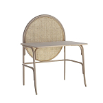 Письменный стол с круглой плетёной панелью для крепления заметок Allegory варинант исполнения - 1 | Loft Concept в Саратове