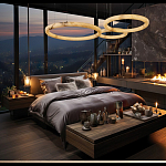 Люстра с 3-мя кольцами из натурального камня Minerals of Light варинант исполнения - 4 | Loft Concept в Саратове