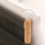 Садовый диван из тикового дерева и веревок Оreon варинант исполнения - 3 | Loft Concept в Саратове